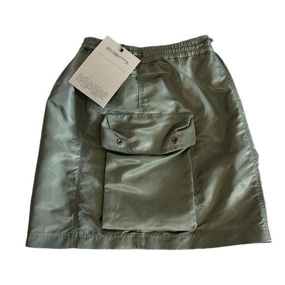 Studio Tomboy X Nylon Cargo Mini Skirt High Rise Drawstring Waist NWT Size XS - Picture 3 of 15